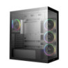 DeepCool CG580 4F v2 Panoramic ATX Mid-Tower Case, 4 x Pre Installed Fans Single Chamber, Support Up to 2x 360mm Radiators, F