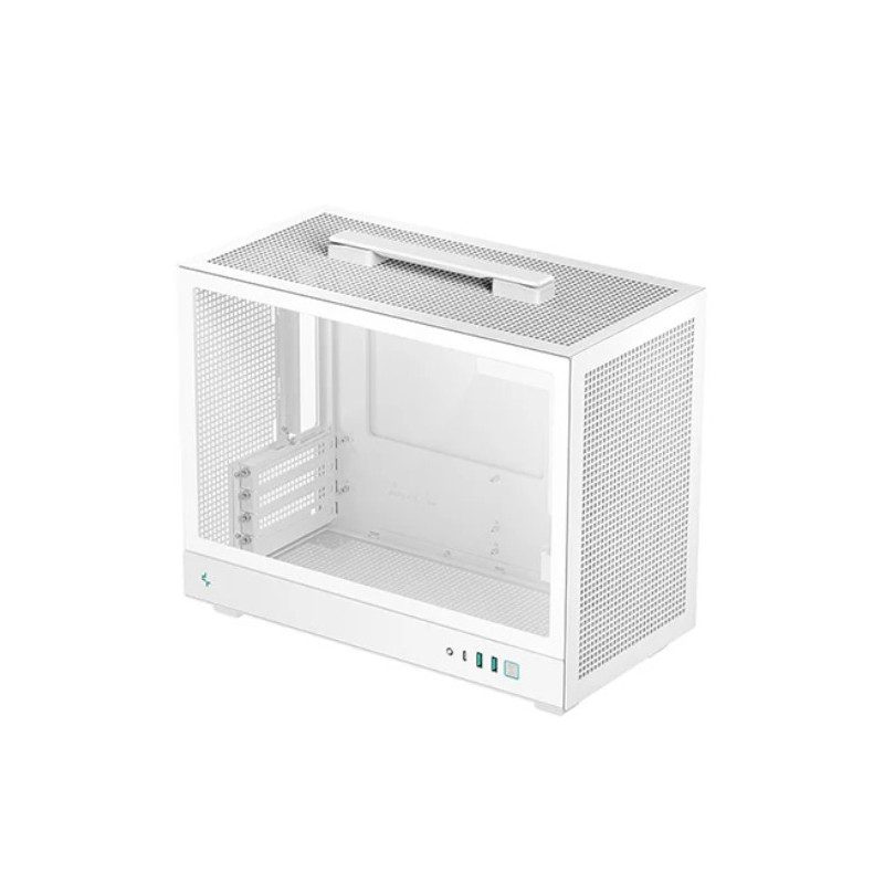 DeepCool CH160 PLUS WH Portable Micro-ATX Compact Case, USB3.0×2, Gen2 Type-C x1, Audio/Mic×1