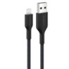 Belkin BoostCharge Pro Braided Lightning to USB-A Cable (2M) - Black (CAA020FQ2MBK), 2.4A/15W, 480Mbps, 350K Bends, MFI-Certi