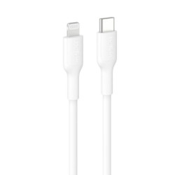 Belkin BoostCharge Lightning to USB-C Cable (1M) - White (CAA021FQ1MWH), 3A/15W, 480Mbps, 300K  Bends, Apple iPhone, MFI-Cert
