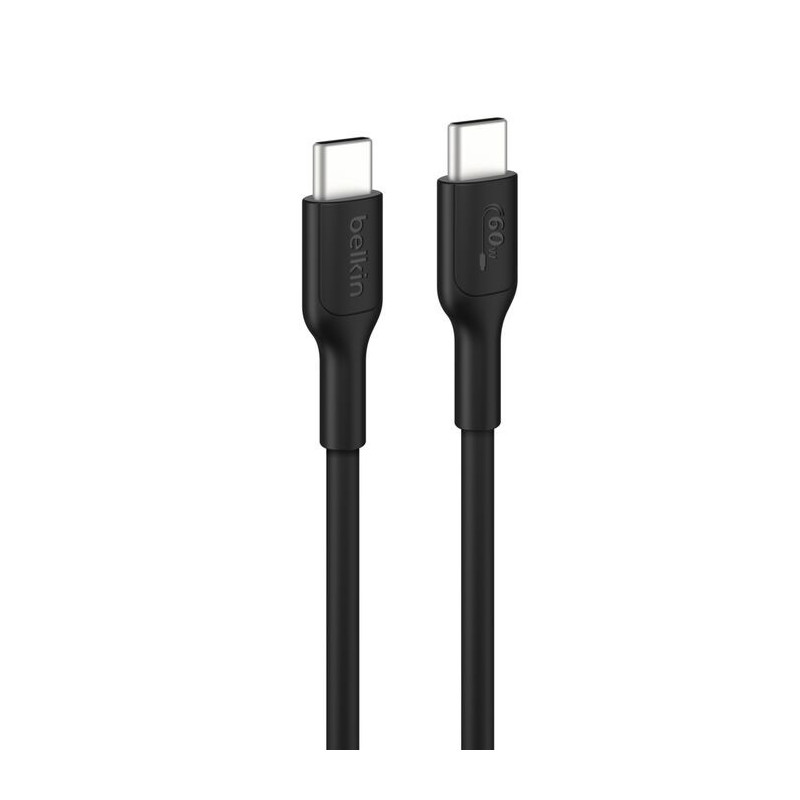 Belkin BoostCharge USB-C to USB-C Cable (1M) - Black (CAB023FQ1MBK), 3A/60W, 480Mbps, 300K  Bends,  Apple, Samsung, USB-IF C