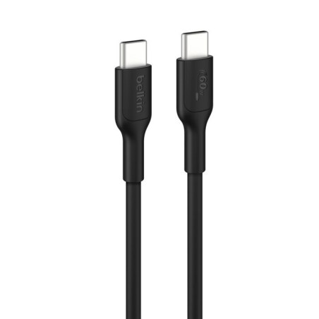 Belkin BoostCharge USB-C to USB-C Cable (1M) - Black (CAB023FQ1MBK), 3A/60W, 480Mbps, 300K  Bends,  Apple, Samsung, USB-IF C