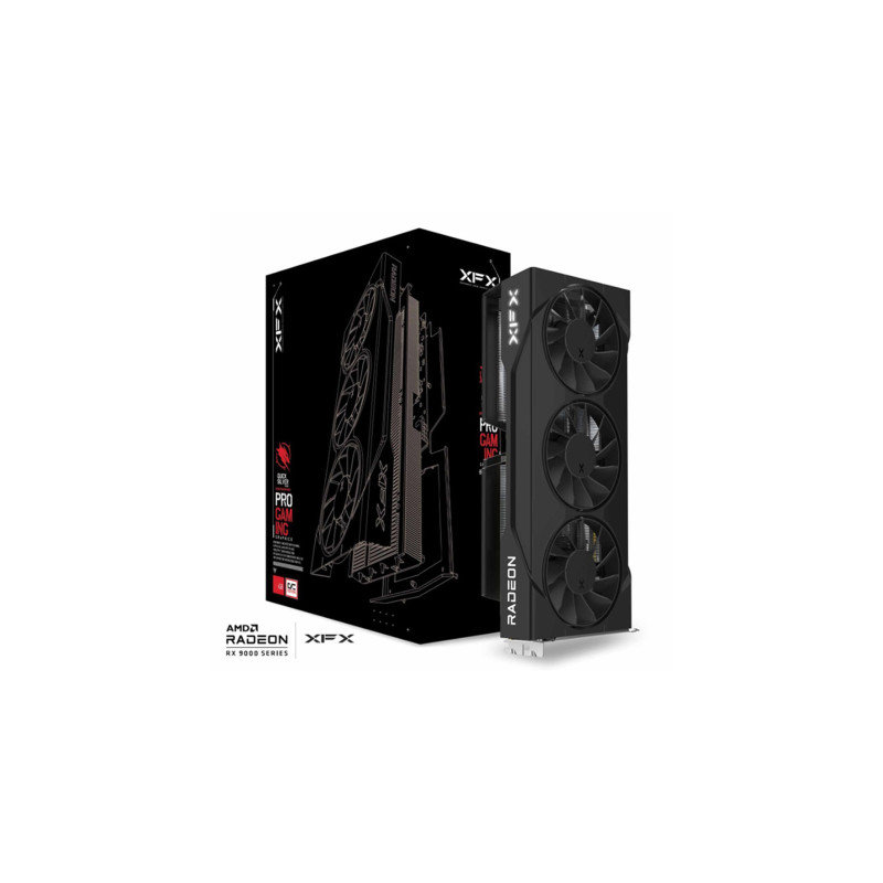 XFX Swift AMD Radeon RX 9060XT OC Triple Fan Gaming Edition with 16GB GDDR6 HDMI 2xDP, AMD RDNA™ 4  (RX-96TS316B7)