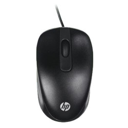 HP USB Wired USB-A Travel Mouse 1000 dpi 3xbutton Multi-OS Windows 7/8/10/11 Chrome OS Android Black 1YR WTY