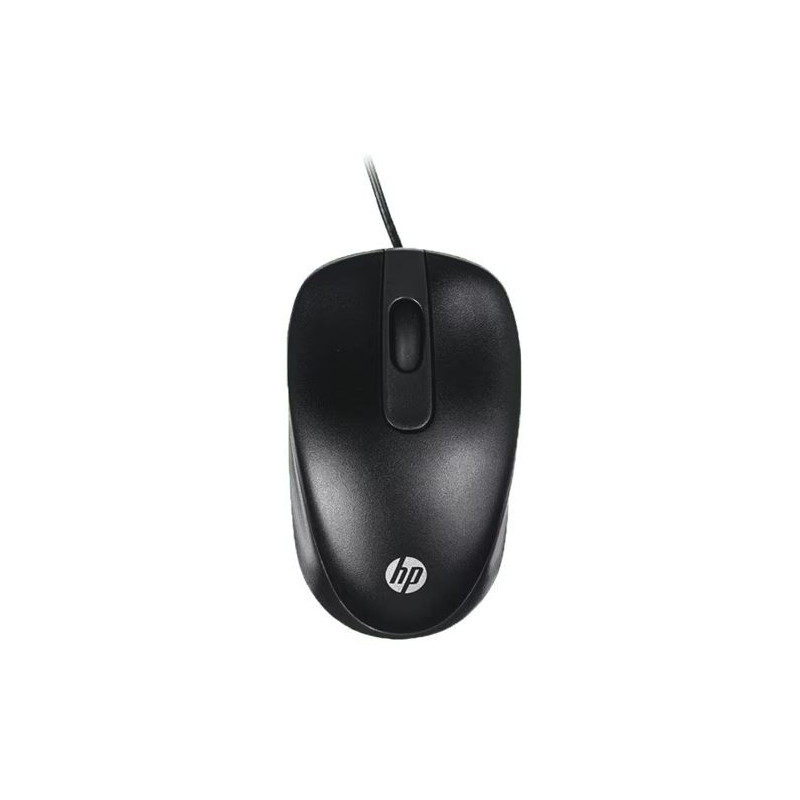HP USB Wired USB-A Travel Mouse 1000 dpi 3xbutton Multi-OS Windows 7/8/10/11 Chrome OS Android Black 1YR WTY