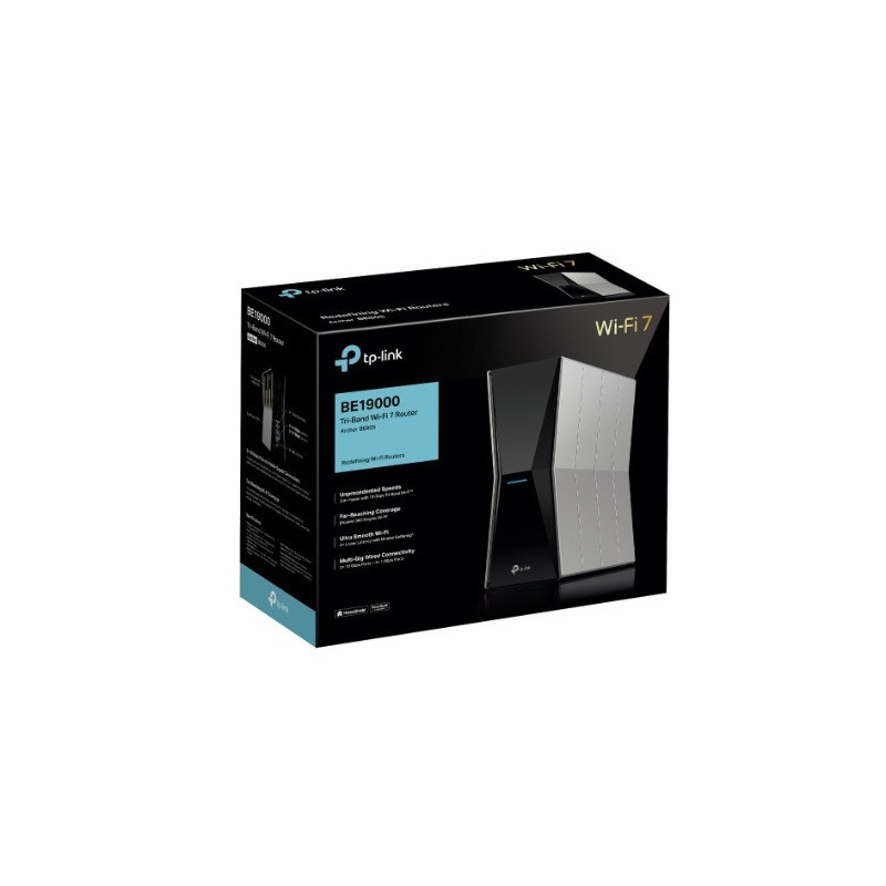 TP-Link Archer BE805 BE19000 Tri-Band Wi-Fi 7 Router (WIFI7) 1376 Mbps at 2.4 GHz   5760 Mbps at 5 GHz   11520 Mbps at 6 GHz,