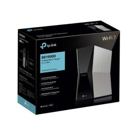 TP-Link Archer BE805 BE19000 Tri-Band Wi-Fi 7 Router (WIFI7) 1376 Mbps at 2.4 GHz   5760 Mbps at 5 GHz   11520 Mbps at 6 GHz,