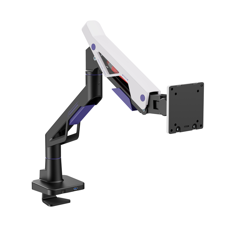 Brateck LDT95-C012UC Atlas Neo Gaming Monitor Arm with USB-A & USB-C Ports For most 24'~57' Monitors, Fit Curved Monitor, Mat
