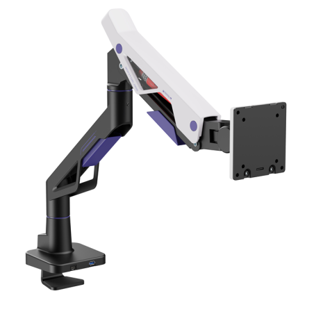 Brateck LDT95-C012UC Atlas Neo Gaming Monitor Arm with USB-A & USB-C Ports For most 24'~57' Monitors, Fit Curved Monitor, Mat