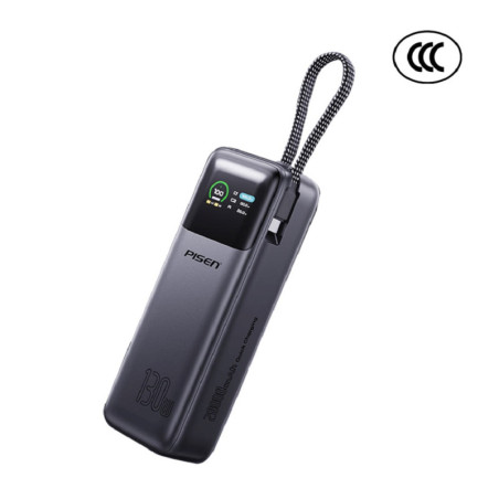 Pisen Bolt 20k mAh 130W Laptop PowerBank - CCC Certified, Fast Charging, Digital Display, 3 Devices, Air Travel Friendly, 2 Y