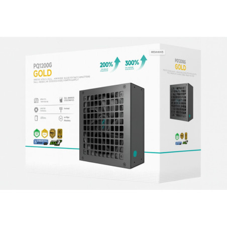 DeepCool PQ1200G 1200W Gamer Storm 80  Gold/Cybenetics Fully Modular ATX Power Supply 120mm Fan, Japanese Capacitors, DC to D