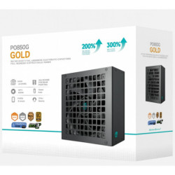 DeepCool PQ850G 850W Gamer Storm 80  Gold/Cybenetics Fully Modular ATX Power Supply 120mm Fan, Japanese Capacitors, DC to DC,
