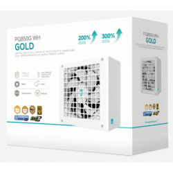 DeepCool PQ850G WH 850W Gamer Storm 80  Gold/Cybenetics Fully Modular ATX Power Supply 120mm Fan, Japanese Capacitors, DC to 