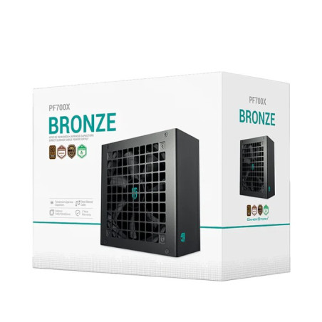 DeepCool PF700X 700W Gamer Storm 80  Bronze/ Cybenetics ATX Power Supply 120mm Fan, Japanese & Taiwanese Capacitors, DC to DC
