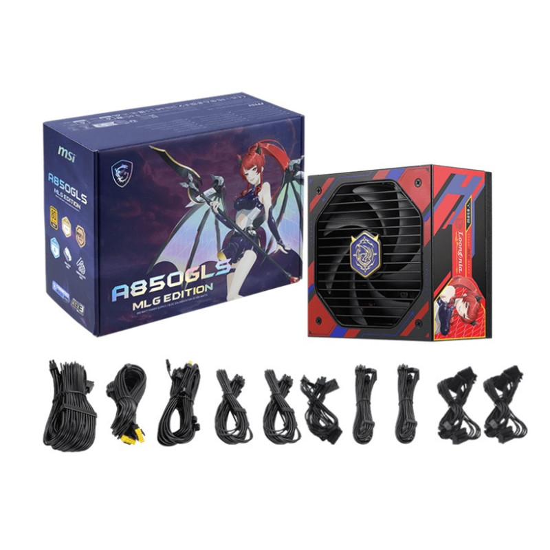 MSI MAG A850GLS MLG EDITION, Gold Fully Modular Silent Power Supply MLG Edition