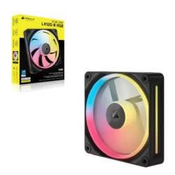 Corsair iCUE LINK LX120‑R RGB 120 mm PWM Reverse Fan Expansion Single Pack – Black: 66.7 CFM, 2400 RPM, 37.7 dBA,