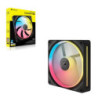 Corsair iCUE LINK LX140-R RGB 140mm PWM Reverse Fan Expansion Single Pack - Black: 90.6 CFM, 2000 RPM, 38.3 dBA, 0.45A, Stati