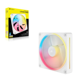 Corsair iCUE LINK LX140-R RGB 140mm PWM Reverse Fan Expansion Single Pack - White: 90.6 CFM, 2000 RPM, 38.3 dBA, 0.45A, Stati