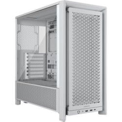Corsair FRAME 4000D Modular Mid-Tower PC Case - White, ATX, 430mm GPU, 170mm CPU cooler, 360mm rad, 1x HD Audio, 1x USB-C 3.2