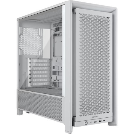 Corsair FRAME 4000D Modular Mid-Tower PC Case - White, ATX, 430mm GPU, 170mm CPU cooler, 360mm rad, 1x HD Audio, 1x USB-C 3.2