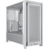 Corsair FRAME 4000D Modular Mid-Tower PC Case - White, ATX, 430mm GPU, 170mm CPU cooler, 360mm rad, 1x HD Audio, 1x USB-C 3.2