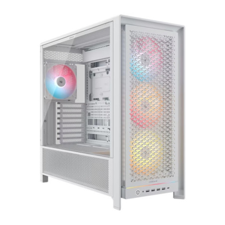 Corsair FRAME 5000D RS ARGB High-Airflow Mid-Tower PC Case - White, ATX, 450mm GPU, 175mm CPU cooler, 360mm rad, 4x RS140 ARG
