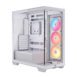 Corsair 3500X RS-R ARGB Mid-Tower PC Case - White, ARGB, ATX/E-ATX, Tempered Glass, 425mm GPU, 170mm CPU, 360mm radiator, USB