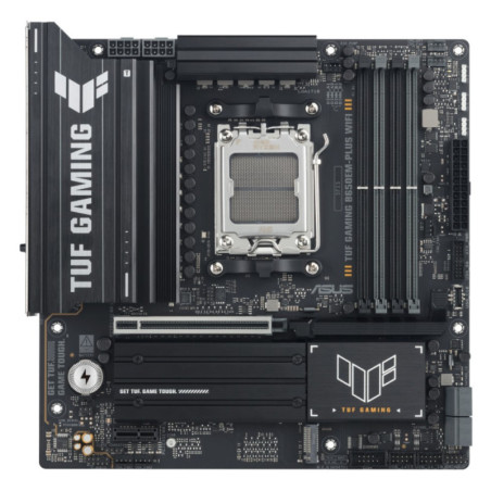 ASUS AMD TUF GAMING B650EM-PLUS WIFI (AM5) Micro-ATX Motherboard, DDR5(4x), 12 2 1 Power Stages, PCIe 5.0, 3x M.2, Front USB-