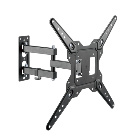 Brateck LPA68-443 Economical Full-Motion TV Wall Mount, Fit Screen Size: 23'-55' Up to 30 KG, Fine Texture Black,382x430x430m