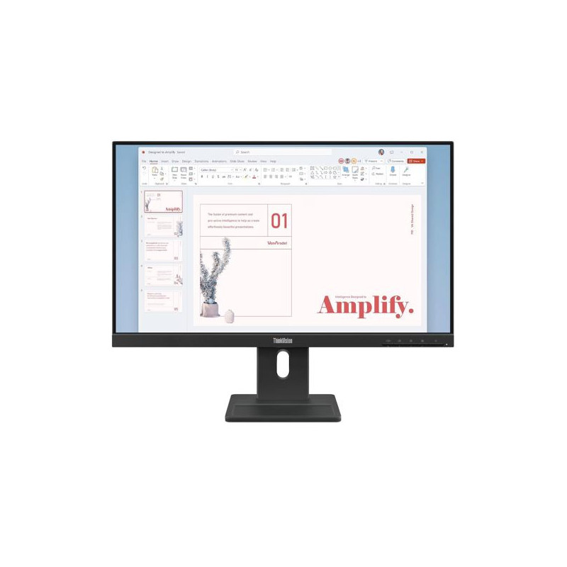LENOVO ThinkVision E24-40 23.8'/24' 100Hz FHD IPS Monitor 1920x1080 16:9 4ms Height Adjust Tilt Pivot Swivel HDMI DP VGA Spea