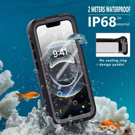 USP Apple iPhone SE (3rd & 2nd Gen) and iPhone 8/7 Waterproof Case - Black, Military-Grade, Shockproof, Scratch Resistant, Du