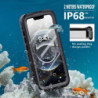 USP Apple iPhone SE (3rd & 2nd Gen) and iPhone 8/7 Waterproof Case - Black, Military-Grade, Shockproof, Scratch Resistant, Du