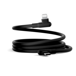 Cygnett DriveSync Right Angled Silicone Lightning to USB-C Cable (0.7M) - (CY5668CCACB), 3A/30W, 480Mbps, Drive & Sync, 2 Yea