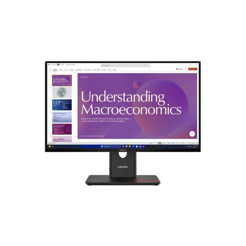 LENOVO ThinkVision T24D-40 23.8'/24' 120Hz FHD IPS Monitor USB-C Dock 100W DP Height Adjust Tilt Swivel Pivot HDMI DP LAN 4xU