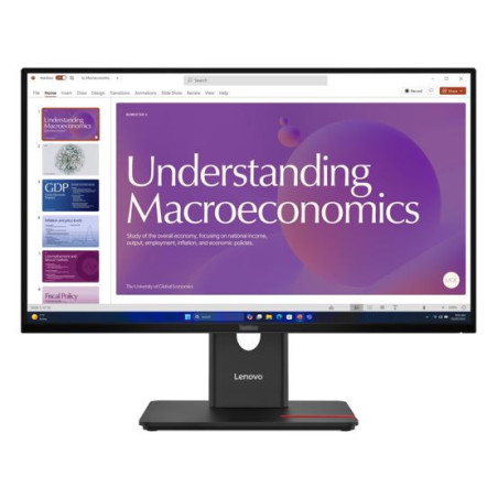 LENOVO ThinkVision T24D-40 23.8'/24' 120Hz FHD IPS Monitor USB-C Dock 100W DP Height Adjust Tilt Swivel Pivot HDMI DP LAN 4xU