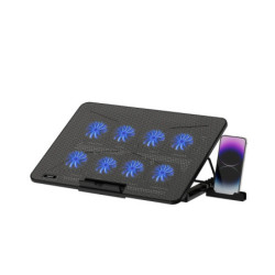Rapoo Laptop Cooling Pad CF300, 8 High-Efficiency Cooling Fans , 7 Adjustable Angles, Multi-Functional & Versatile