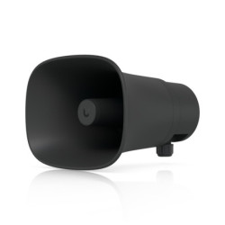Ubiquiti AI Horn Speaker, Black,All-weather PoE 120 dB Horn Speaker With Advanced AI Alert Functionality&Versatile Wall, Corn