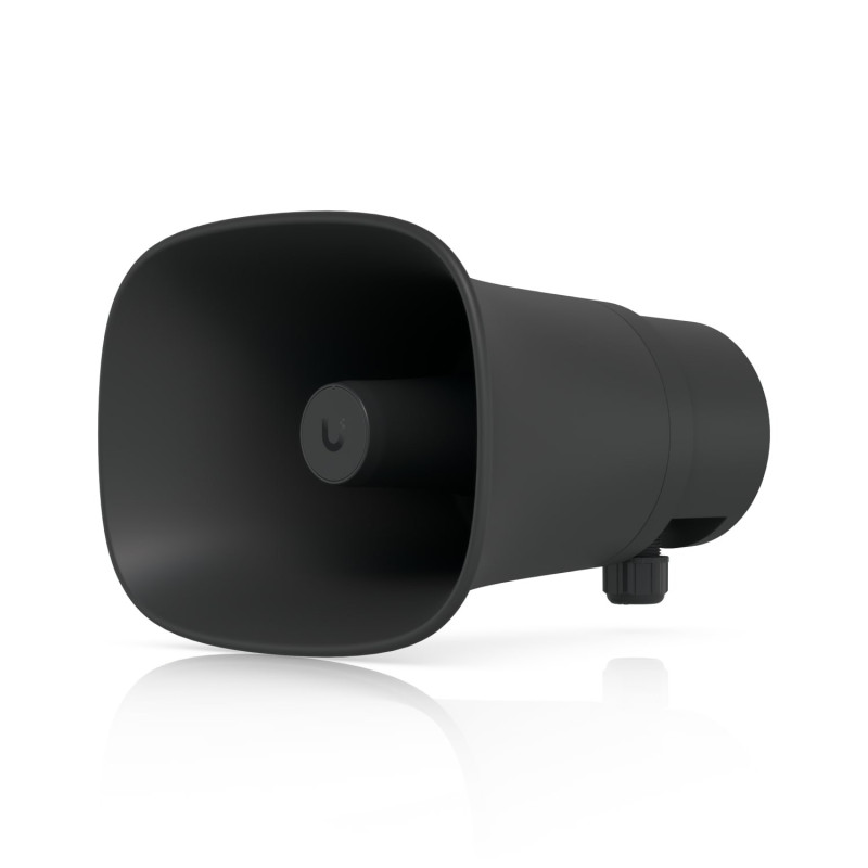 Ubiquiti AI Horn Speaker, Black,All-weather PoE 120 dB Horn Speaker With Advanced AI Alert Functionality&Versatile Wall, Corn