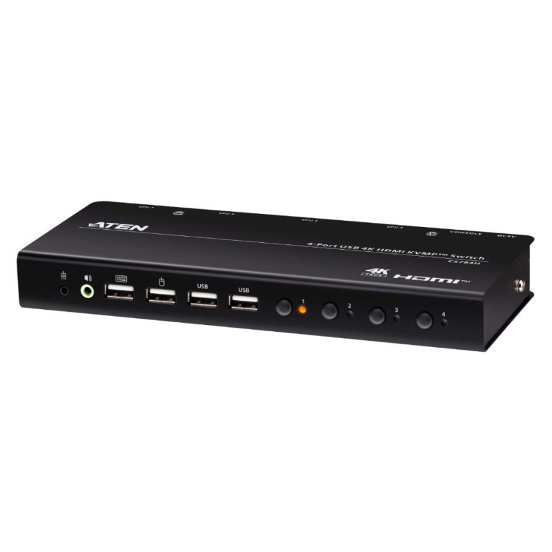 Aten 4-Port USB 4K HDMI KVMP™ Switch (Cables included)