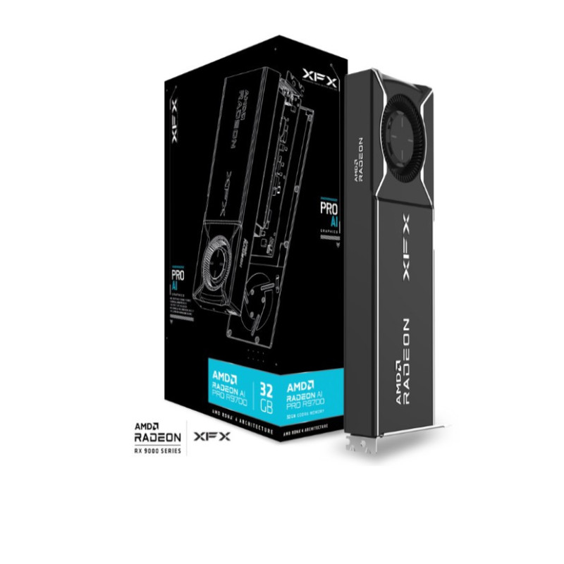 XFX AMD Radeon AI Pro R9700 Blower 32GB GDDR6 4xDP, AMD RDNA™ 4 (RX-97XPROAIY)