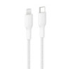 Belkin BoostCharge Pro Braided Lightning to USB-C Cable (2M) - White (CAA022fq2MWH), 3A/15W, 480Mbps,350K  Bends,Apple, MFI-C
