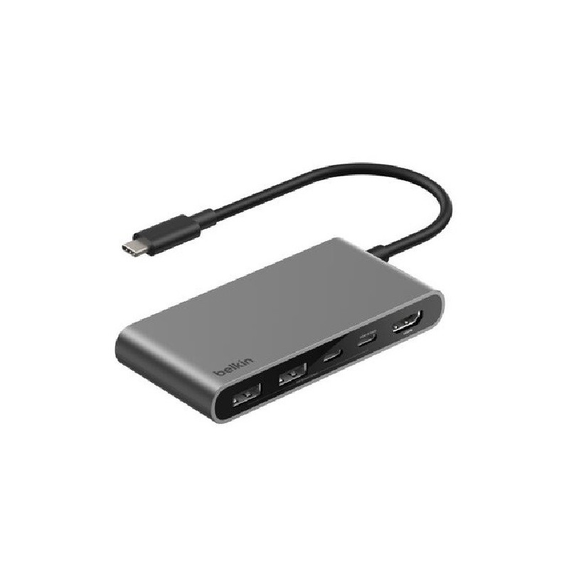 Belkin Connect 5-Port USB-C Hub With Dual USB-C Ports - (AVC022fqSGY), 100W PD, 5Gbps, 1x 4K HDMI, 2x USB-A, 2x USB-C, 2 Year