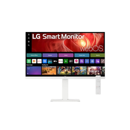 LG 27' 4K UHD IPS Smart Monitor with webOS, USB-C (65W PD), AirPlay 2, Bluetooth, DCI-P3 90%, Magic Remote support, and full 
