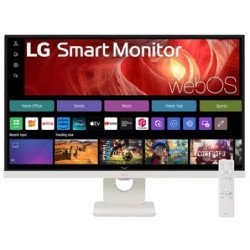 LG 27' 4K UHD IPS Smart Monitor: 3840×2160  (4K UHD), 5 ms response time, 60Hz refresh, ~350‑nit brightness, USB‑C, he