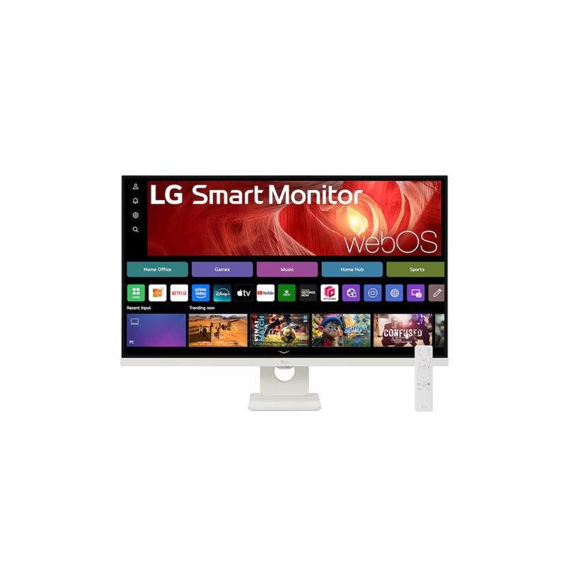 LG 31.5' 4K UHD Smart Monitor with webOS, USB-C PD 65W, AirPlay 2, Screen Share, Bluetooth, Magic Remote support, and tilt ad
