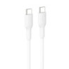 Belkin BoostCharge Pro Braided USB-C to USB-C Cable (2M) - White (CAB004bt1MBK), 3A/60W, 480Mbps, 30K  Bends, Apple,USB-IF Ce