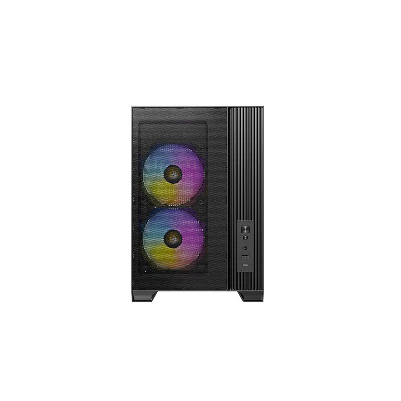 Antec Flux M Micro ATX/ITX, TG side, 5 slots, 2x3.5',2x2.5', 6x120mm fans incl ARGB, 360mm rad, GPU≤405mm, CPU≤175mm, USB