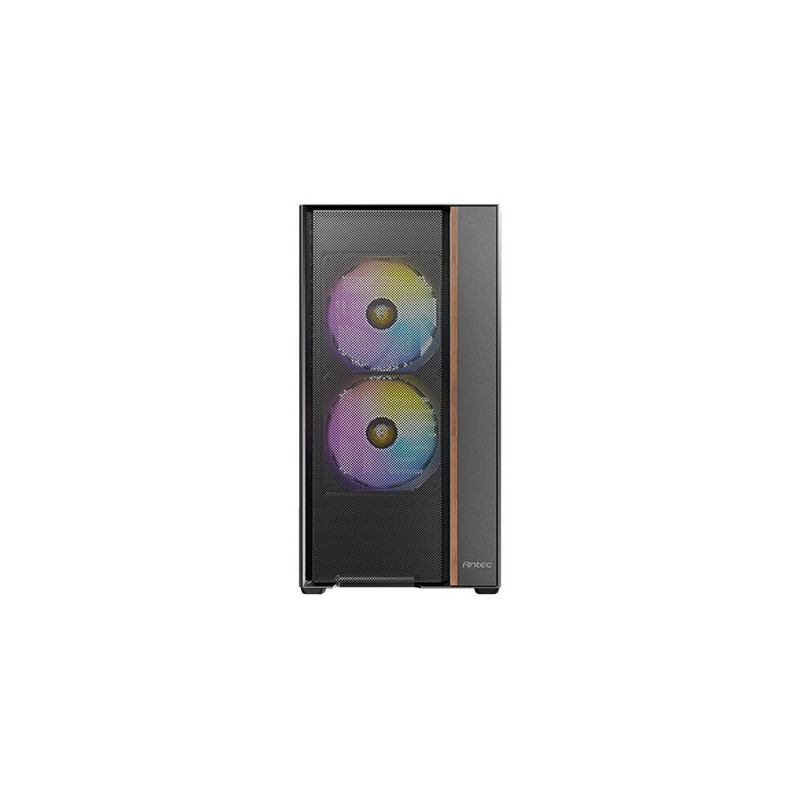 Antec Flux Rear ATX Micro-ATX ITX, TG side, 7 slots, 1x3.5',2x2.5', 5 fans incl ARGB, 360mm rad, GPU≤400mm, Mid Tower case