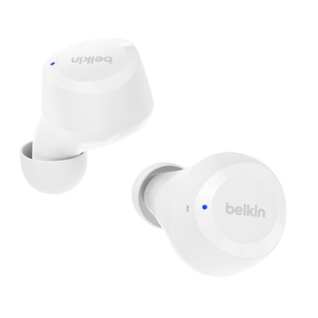 Belkin SoundForm Bolt 2 Wireless Earbuds - White (AUC009fqWHV2), 28 Hours, LightWeight, Multipoint Technology, IPX4 rated, 2 