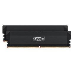 Crucial Pro 32GB (2x16GB) DDR5 UDIMM 6400MHz CL32 Black Heat Spreader Overclocking Support Intel XMP AMD Ryzen Desktop PC Gam
